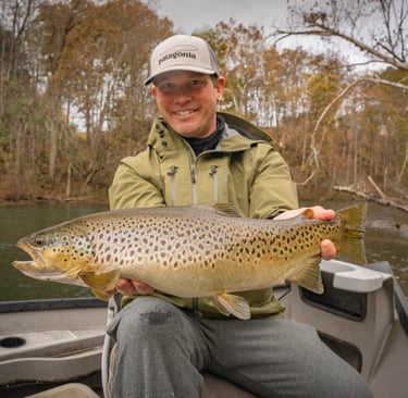 Streamer fishing the South Holston River.