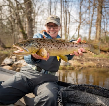 March fly fishing on the South Holston. Blue Winged Olives