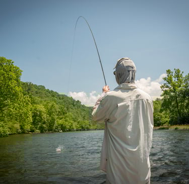 Carl made the drift that fooled this wild brown trout
