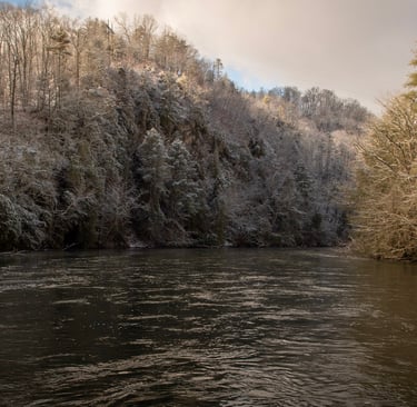 Winter days are beautiful days on the South Holston River.