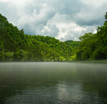 The upper South Holston River in the summer.