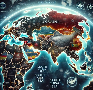 Mapa de paises en conflicto.