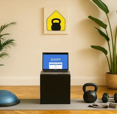 Bootcamp setup with fitness equipment.