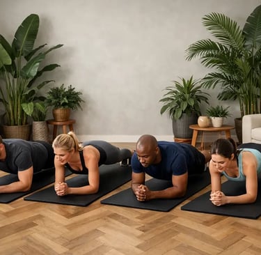 Group fitness session