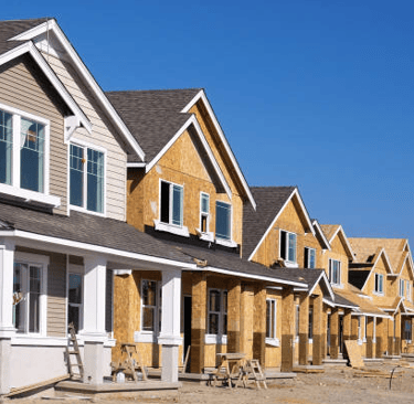 Townhouse framing project with repeating units and fire-rated assemblies.