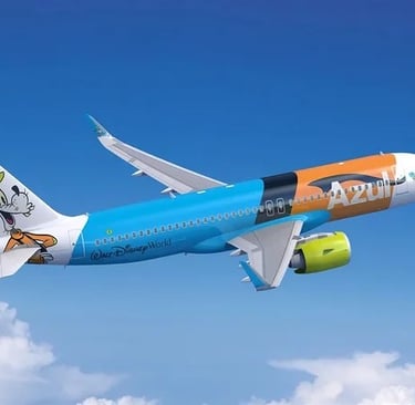 Avião da Azul com tema do Pateta