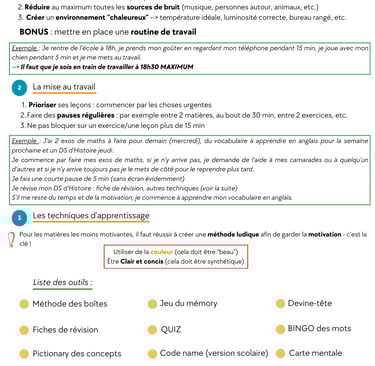 Extrait de la fiche gratuite d'aide à l'apprentissage