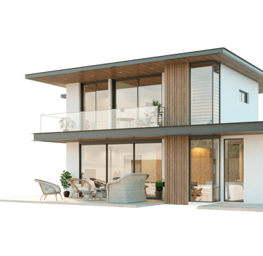 Une maison avec un balcon