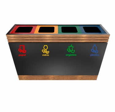 BOTE DE MADERA ROMA CUADRUPLE