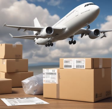 Delivery truck with tracking icons symbolizing reliable shipment to Brazil.