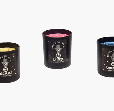 Group of candles showing the Options