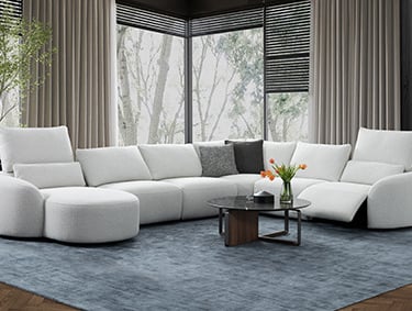 a living room with a couch and a table