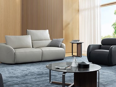 a living room with a couch and a chair