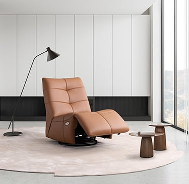 a chair with a lamp on it and a lamp on the floor