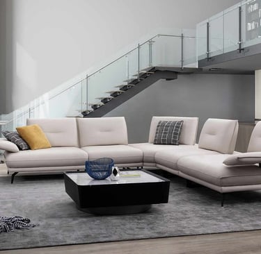 a living room with a couch and a coffee table