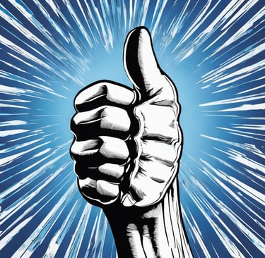 a thumbs up gesture with a thumbs up