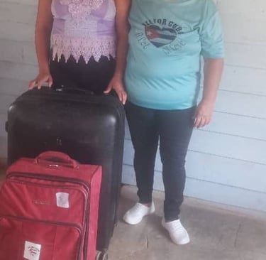 Volunteer delivering medical supply suitcases to Holguin, Cuba for A Lot of Love For Cuba