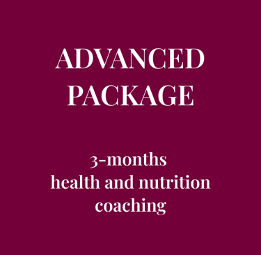 ADVANCED PACKAGE  3-months  health and nutrition coaching