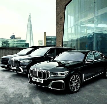 LUXURY FLEET OF BLACK CAR IN London UK
