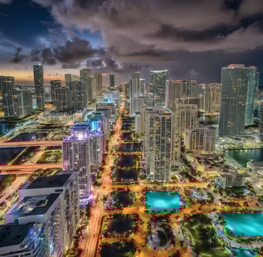 aerial view of island with house