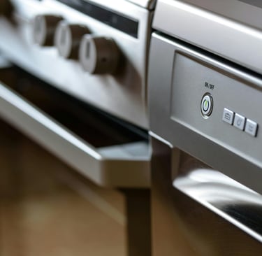 Kitchen microwave oven, designed for convenient and efficient cooking and reheating of food in residential kitchens