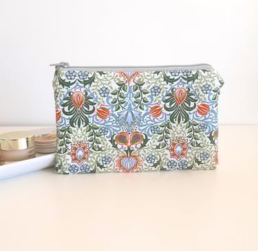 petite trousse zippée en tissu coton imprimé