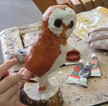 paukčiu diena, integruota biologios pamoka, paukščio skulptūra