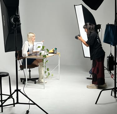 studio sets and lighting options