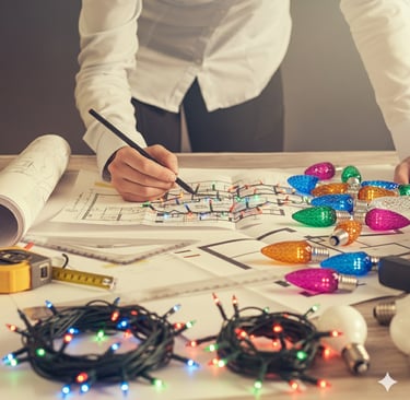 Une conception d'un décors de Noël personnalisée à votre résidence et vision