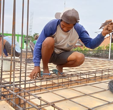 besi beton pondasi