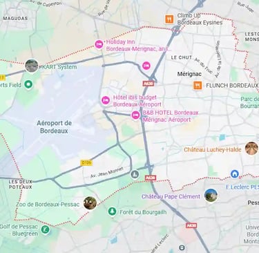 carte de la ville de mérignac