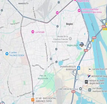 carte de la ville de Bègles