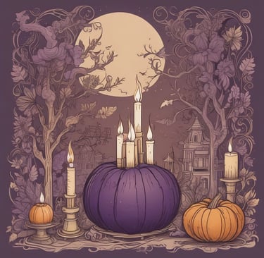 a pumpkin with a face carved into it sitting on a table