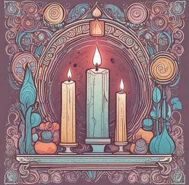 person holding compass facing towards green pine trees