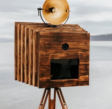 Retro Fotobox von Partivent – Vintage-Fotobox mit Sofortdruck für Hochzeiten in Oberschwaben