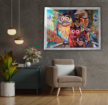 Modern living room with textured wall art and layered decor pieces that reflect personal style and i