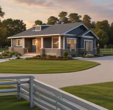 A spacious family home with a backyard.