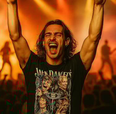 a man with a beard and a beard and a black shirt