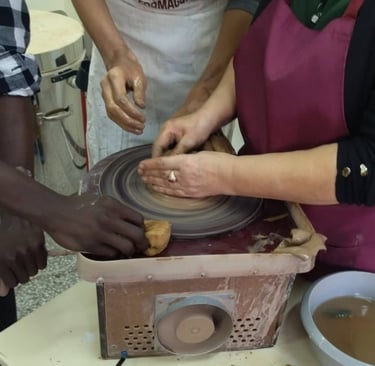 molio edukacija, vyksta žiedimas su taklėmis