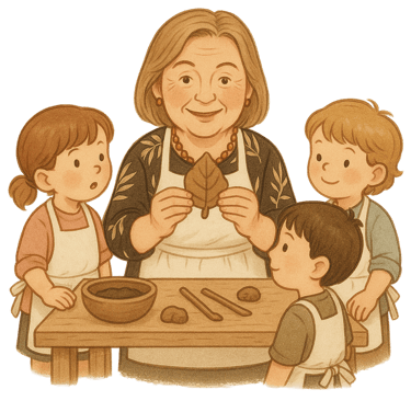 Molio edukacija vyksta vedan tautodailininkei trims vaikams