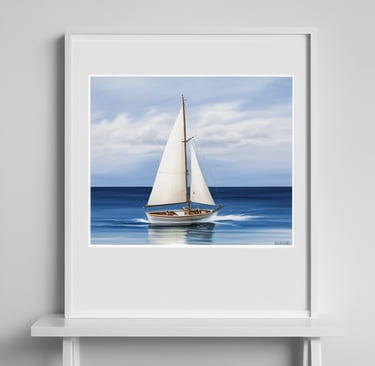 An artisan at work, carefully crafting a coastal keepsake in a sunlit studio.