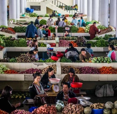 Assortment-of-vegetables-at-Centenary-Farmer's-Market-Thimphu-Bhutan