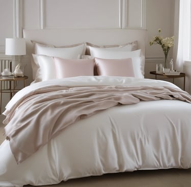white and gray floral bed linen