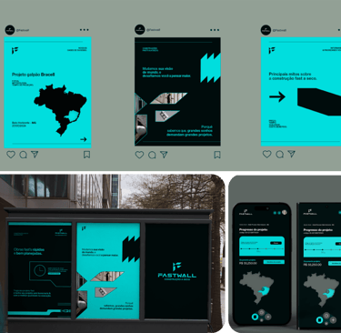 Projeto de branding realizado para Fastwall