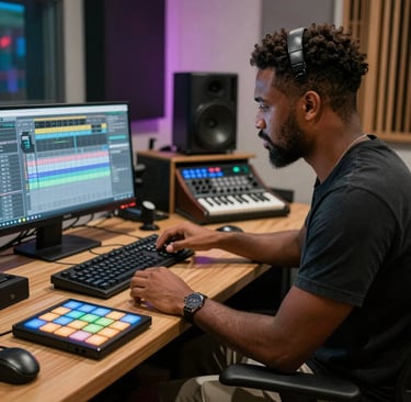 Bouyon beat production in FL Studio with Caribbean drum patterns