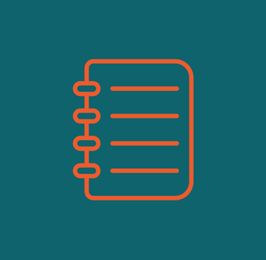 orange notebook icon