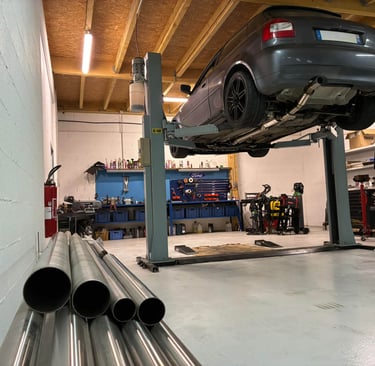 atelier de fabrication de ligne d'échappement sur mesure en inox ou titane dans les Yvelines