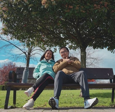 MJ & Seven at Parque de Santuyano, Oviedo, Spain