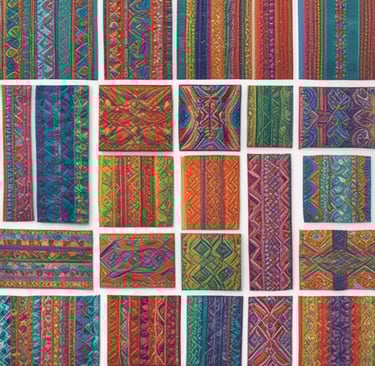 A mannequin displays a traditional South Asian saree featuring a white fabric with golden polka dots and a bold red border. The saree is adorned with intricate gold jewelry, including a necklace and a waist belt. The background appears to be a richly decorated interior with ambient lighting.