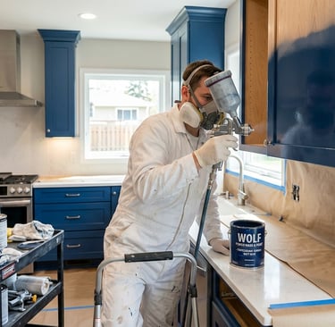 person enameling cabnets